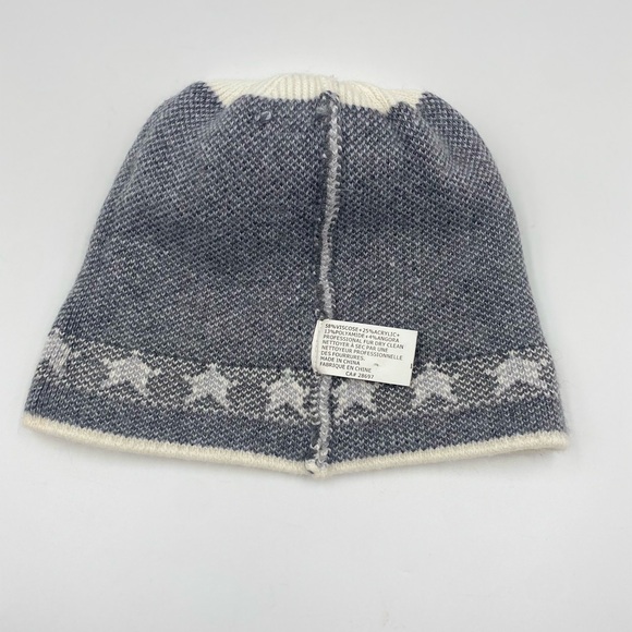 White Knit Hat Sparkle Sunglasses Fox Black and Grey Pom Pom - Picture 6 of 11